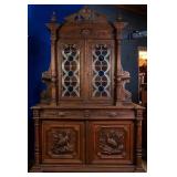 19TH C. FRENCH RENAISSANCE REVIVAL HUNT CUPBOARD