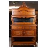 FRENCH LOUIS XV STYLE CARVED OAK BUFFET