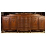 MONUMENTAL FRENCH CARVED OAK BUFFET