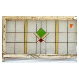 FRENCH ART DECO STAINED GLASS PANEL