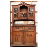 FRENCH OAK VITRINE CABINET