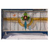 FRENCH ART NOUVEAU STAINED GLASS PANEL