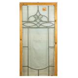 FRENCH ART NOUVEAU LEADED GLASS PANEL
