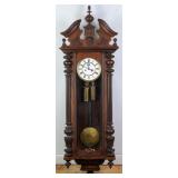 19TH C. ENGLISH VICTORIAN MAHOGANY WEIGHTED REGULA