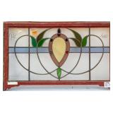 CONTINENTAL STAINED GLASS PANEL