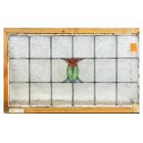 CONTINENTAL STAINED GLASS PANEL