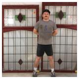 ENGLISH ART DECO STAINED GLASS PANEL