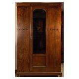 FRENCH ART DECO MIRRORED ARMOIRE