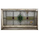 ANTIQUE ENGLISH STAINED GLASS PANEL