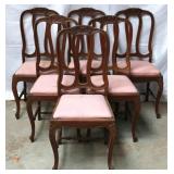 SET OF 6 FRENCH OAK DINING CHAIRS