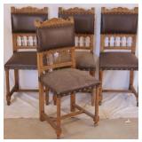 SET OF 4 FRENCH RENAISSANCE REVIVAL DINING CHAIRS