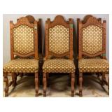 SET OF 6 FRENCH RENAISSANCE REVIVAL OAK CHAIRS