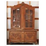 FRENCH OAK VITRINE BOOKCASE