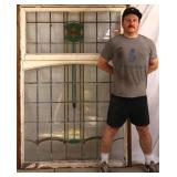 ANTIQUE IRISH STAINED GLASS WINDOW