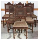 SET OF 6 FRENCH OAK DINING CHAIRS