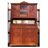 FRENCH OAK VITRINE BUFFET