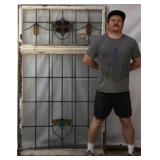 ANTIQUE ENGLISH STAINED GLASS PANEL