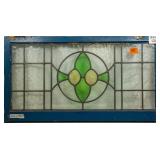 CONTINENTAL STAINED GLASS PANEL
