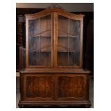 FRENCH CHIPPENDALE STYLE OAK VITRINE