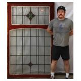 ANTIQUE IRISH STAINED GLASS PANEL