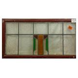 ENGLISH ART DECO STAINED GLASS PANEL