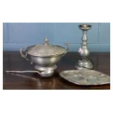 4 PEWTER TABLE ARTICLES