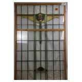 IRISH ART DECO STAINED GLASS PANEL