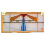 FRENCH ART DECO STAINED GLASS PANEL