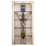 FRENCH ART DECO STAINED GLASS PANEL