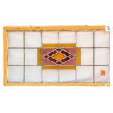 THREE CONTINENTAL STAINED GLASS PANELS