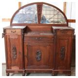 FRENCH ART DECO MARBLE TOP BUFFET