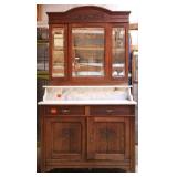 FRENCH ART NOUVEAU MARBLE TOP WASHSTAND
