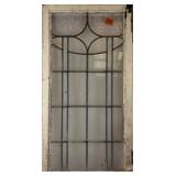 ANTIQUE CONTINENTAL LEADED GLASS PANEL