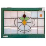 ENGLISH STAINED GLASS PANEL