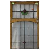 IRISH ART DECO STAINED GLASS PANEL