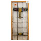 ANTIQUE CONTINENTAL STAINED GLASS PANEL