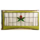 FRENCH ART NOUVEAU STAINED GLASS PANEL