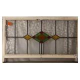 IRISH ART DECO STAINED GLASS PANEL