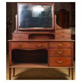 ENGLISH PLUM PUDDING MAHOGANY VANITY