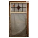 ANTIQUE ENGLISH STAINED GLASS PANEL