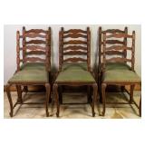 SET OF 6 FRENCH LADDERBACK DINING CHAIRS