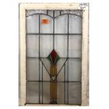 ENGLISH ART DECO STAINED GLASS PANEL
