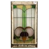 ANTIQUE STAINED GLASS PANEL