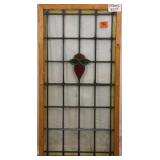 ANTIQUE ENGLISH STAINED GLASS PANEL