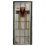 ENGLISH ART DECO STAINED GLASS PANEL