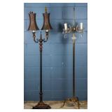 TWO VINTAGE FLOOR LAMPS