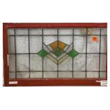 ENGLISH ART DECO STAINED GLASS PANEL