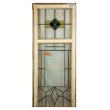ENGLISH ART DECO STAINED GLASS PANEL