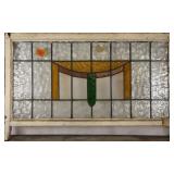 ENGLISH ART DECO STAINED GLASS PANEL