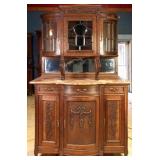 FRENCH ART NOUVEAU MARBLE TOP BUFFET